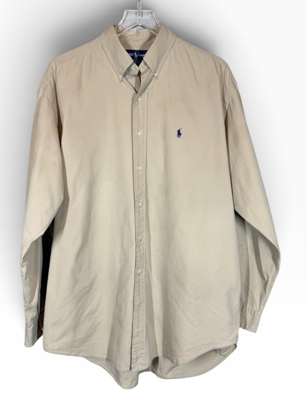 Polo by Ralph Lauren Men’s Large Classic Button-Down Shirt - Beige